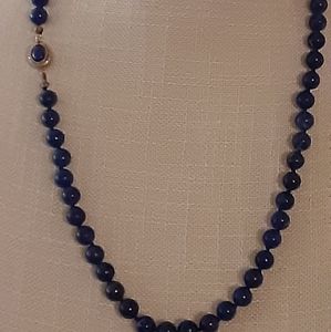 Vintage DOUBLE KNOTTED LAPIS LAZULI NECKLACE
